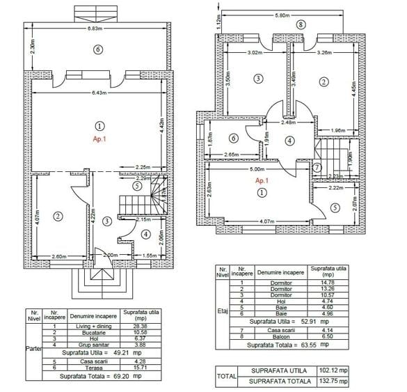 Casă cu 4 camere cu Teren 170 Mp în Berceni