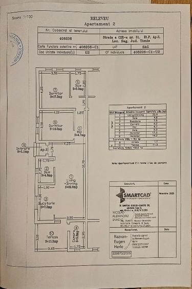 Duplex cu 3 camere cu Canalizare în Șag