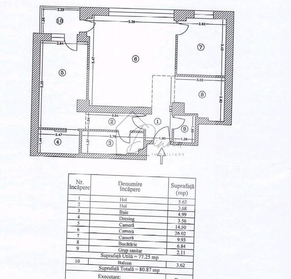 Apartament cu 3 camere decomandat, mobilat în Iancu Nicolae