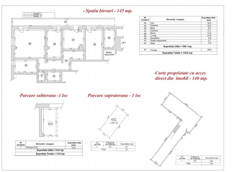 Tomis Nord, spatiu ideal BIROURI, 300 mp., curte, 2 locuri parcare