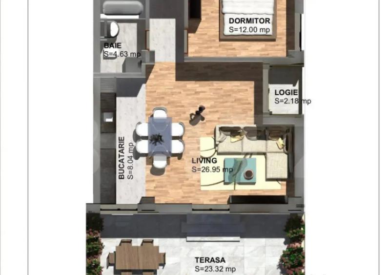Apartament 2 camere, 55 mp, zona Torontalului - 1