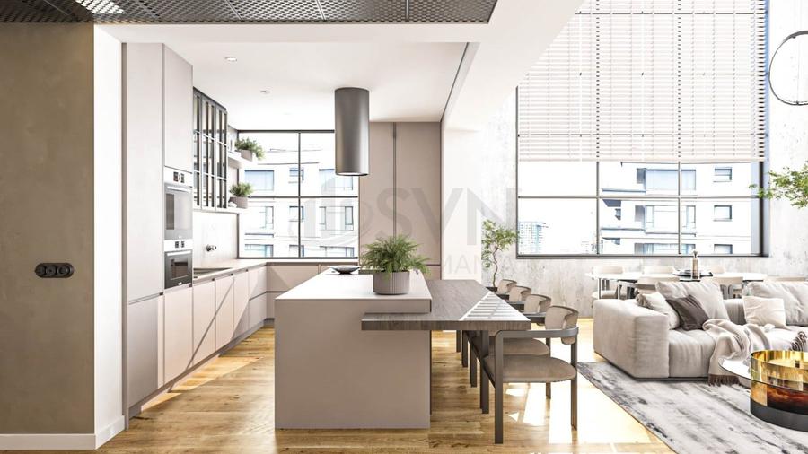 Penthouse cu 4 camere semidecomandat, mobilat în Floreasca