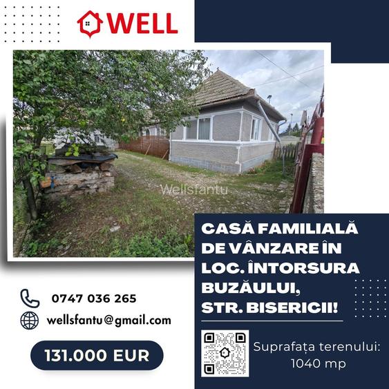 Casă familială de vânzare în loc. Întorsura Buzăului, str. Bisericii! Casă familială de vânzare în loc. Întorsura Buzăului, str. Bisericii!