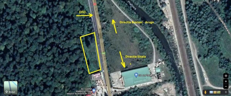 Sinaia - Plaza Mall | Teren 4000 mp | D:116 m la DN1 | Intravilan | Proprietar - 1