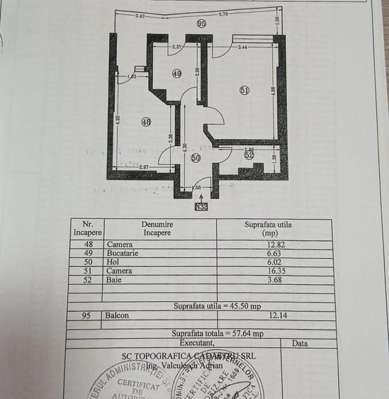 Apartament cu 2 camere decomandat, mobilat în Nord