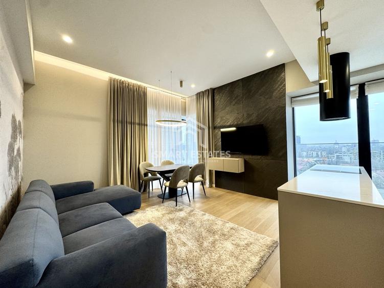 Apartament cu 3 camere, mobilat în Barbu Văcărescu