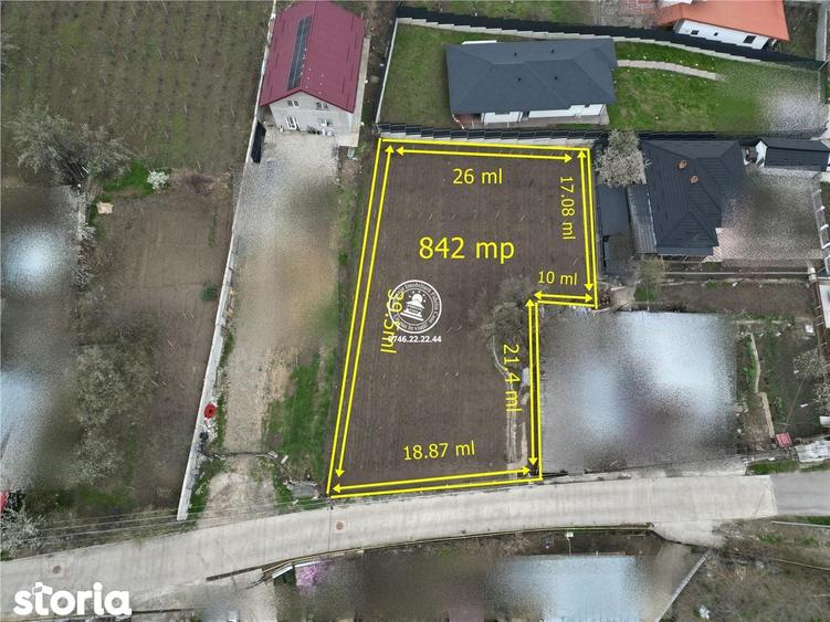 Teren intravilan 842 mp , asfalt , toate utilitatile - Valea Lupului , - 5