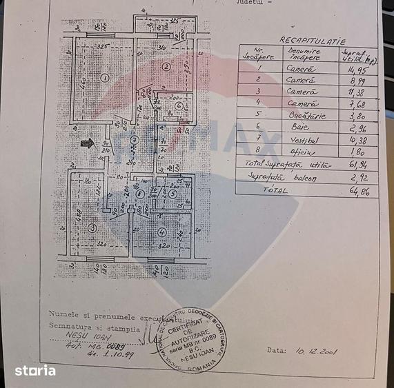 Apartament cu 4 camere, mobilat în Tei