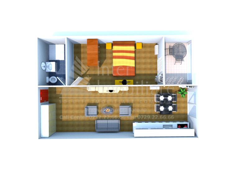 Apartament 45 mp, 2 camere, VEDERE LATERALA la MARE,Mamaia Nord, Cod 161799 - 1