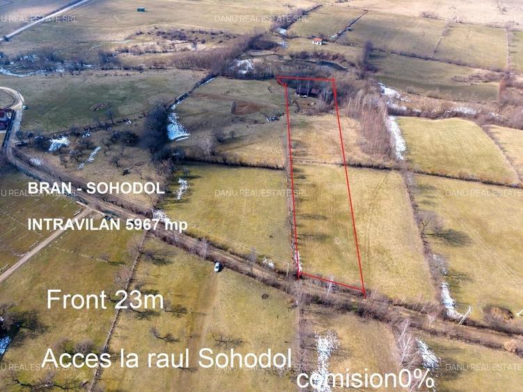 Bran Sohodol, 5967mp+teren bonus, intravilan constructii  P+E+M, comision0% - 1