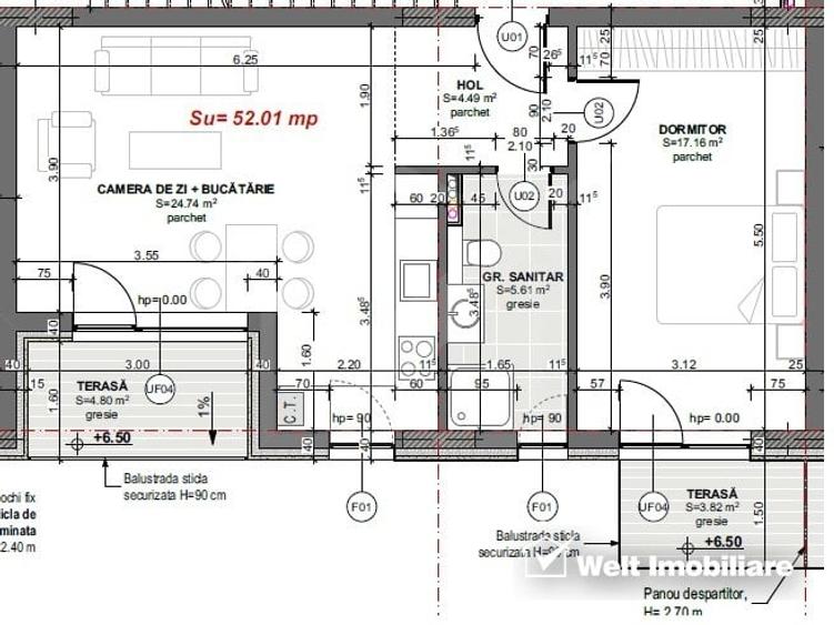 Apartament 1 cam decomandat, imobil nou Apahida zona centrala - 4