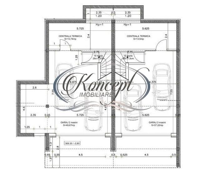 Duplex cu 5 camere cu Canalizare în Dâmbul Rotund