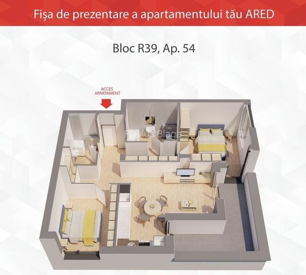 Apartament cu 3 camere decomandat, mobilat în UTA