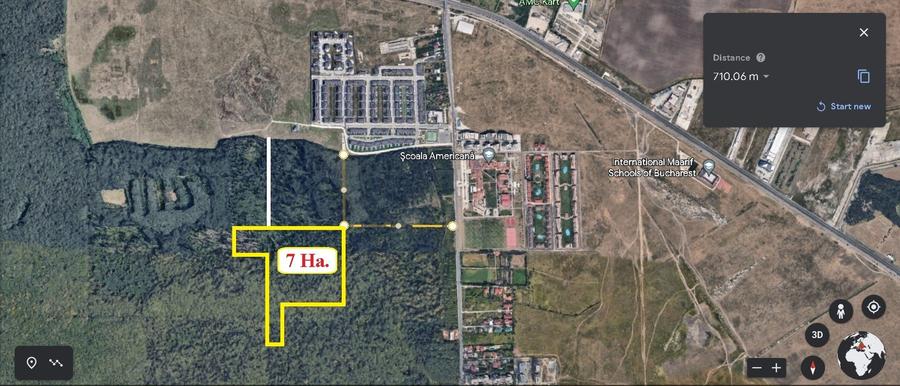 PIPERA, vav de Scoala Americana, 7 Ha. padure cu un potential excelent - 1