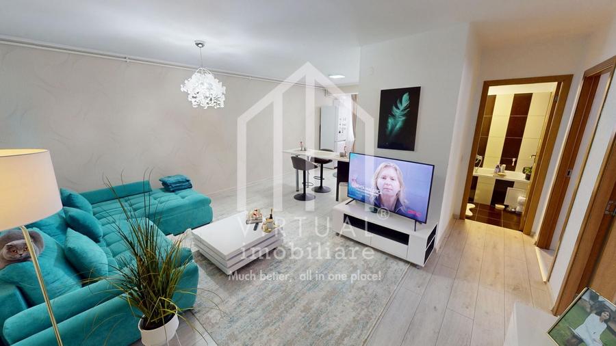 Apartament cu 3 camere, 57mp utili+balcon, mobilat, Tilisca - 2