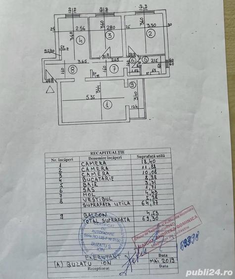 Apartament 3 camere decomandat 5 minute statie metrou Titan 3 minute parc IOR Centrala apartament - 8