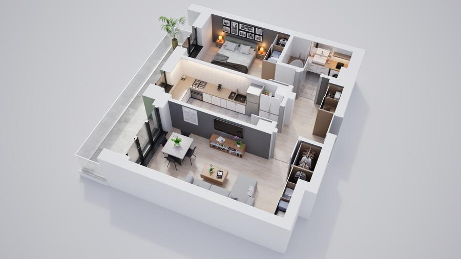 Ansamblu rezidențial nou – 2 camere moderne cu facilități complete - 4