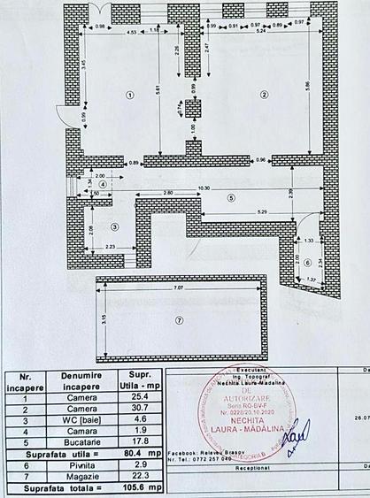 Apartament 2 Camere 80 mp UTILI De Renovat Str. Lunga - 10