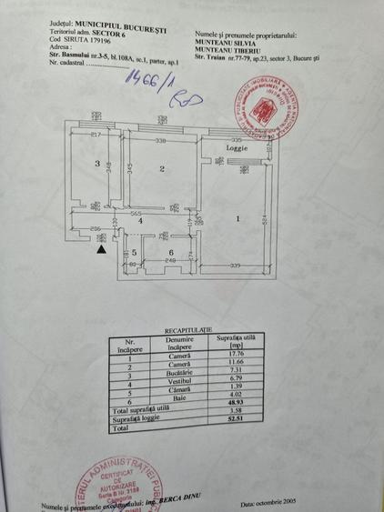Apartament cu 2 camere decomandat în Lujerului
