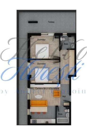 Apartament cu 3 camere semidecomandat în Florești — fotografia 1