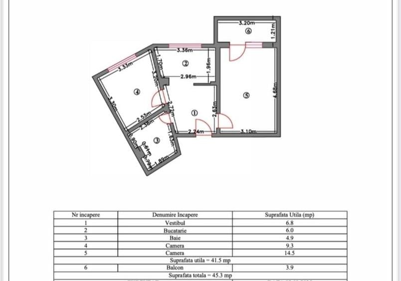 Apartament cu 2 camere decomandat în Dosu Bricii