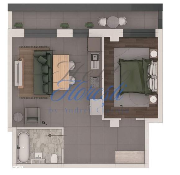 Apartament 2 camere 53,11mp ansamblu NZEB, zona Terra - 1