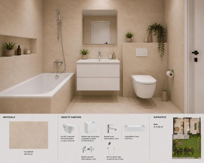 Apartament cu 2 camere în Dobroești
