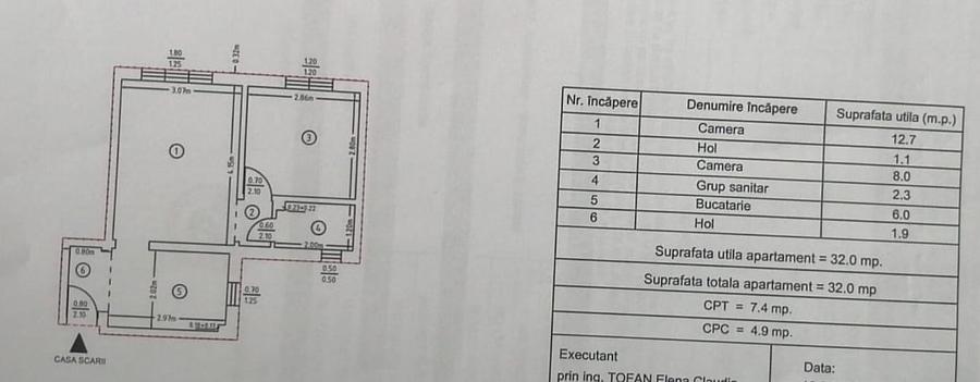 Apartament cu 2 camere semidecomandat în Dărmănești