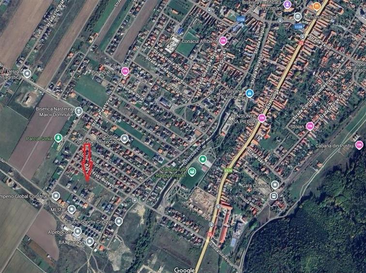 Teren Construcții intravilan de 1000 mp, în Cristian