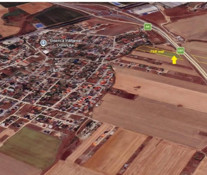 Teren agricol extravilan de 768 mp, în Lazu