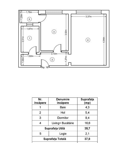 Garsoniera-apartament bloc nou - 2