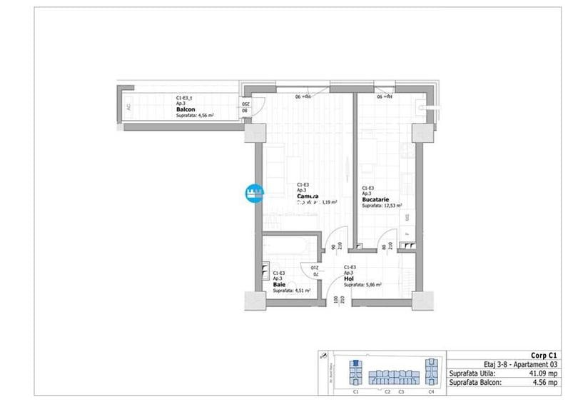 Avans 20% Tatarasi - 2 Baieti, apartamente clasice 1 camera, Proiect Nou! - 7