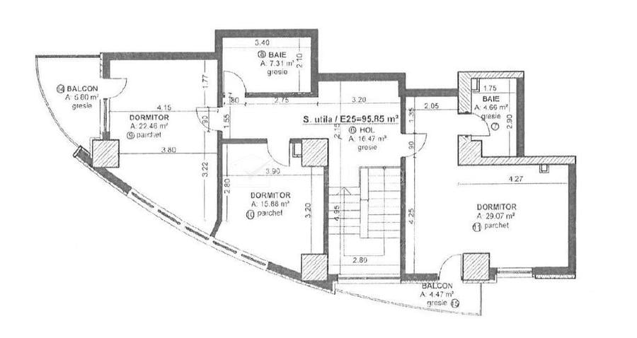 Penthouse semifinisat pe doua niveluri, 200mp, zona Calea Floresti - 2