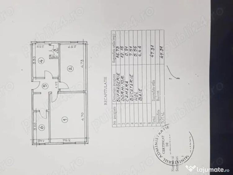 ZONA CENTRALA-2 CAMERE DECOMANDAT, ETAJ 3, CENTRALA GAZ - 1