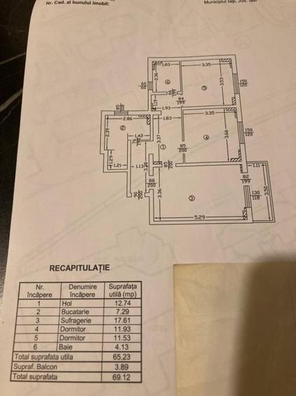 Apartament 3 camere Centru Civic - 1