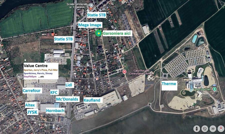 Inchiriez garsoniera zona Kaufland, Carrefour, Therme, aeroport - 2