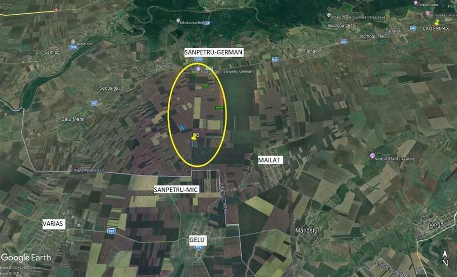 45 ha Sanpetru German - teren arabil de cea mai buna calitate - - 1