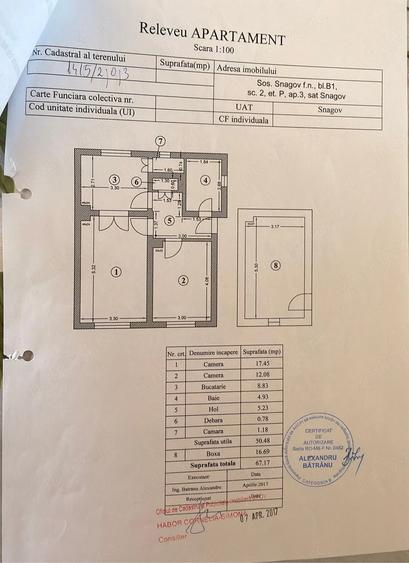 Apartament cu 2 camere decomandat în Snagov