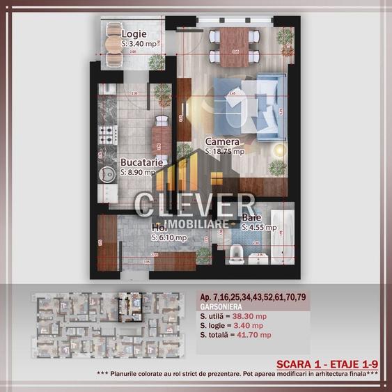 Garsonieră decomandata -12 min Metrou Teclu,  zona Pallady - 6