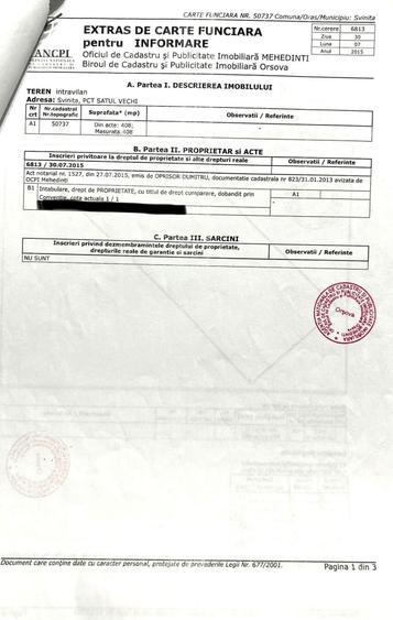 Teren de vanzare pe malul Dunarii, Comuna Svinita ! - 3