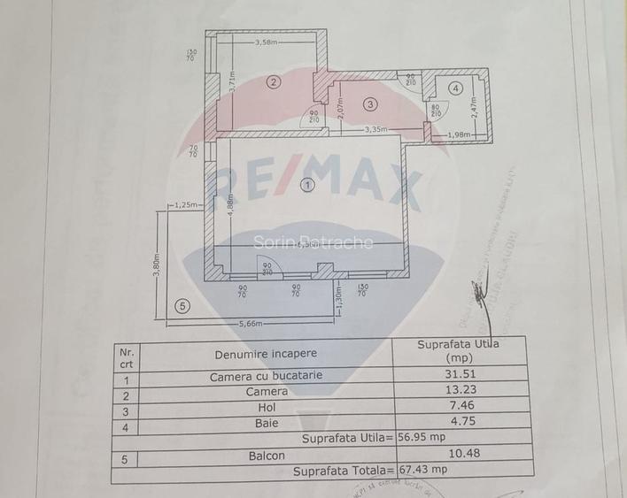 Apartament 2 camere cu suprafata de 3 camere - Militari Residence