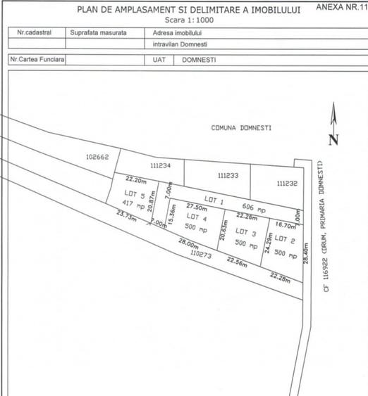 De vanzare 2 Loturi Teren 500+ metri patrati Domnesti - 2