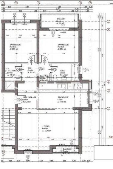 Apartament 3 cam modern, Etaj 1,  80 mp utili, 2 locuri parcare, Brana - 10