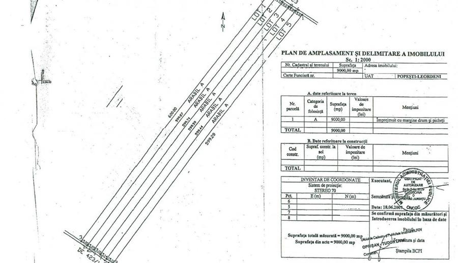 Teren de vanzare - 45.000 mp - Popesti-Leordeni, DN4 - 5
