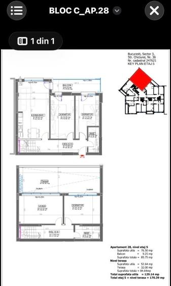 PENTHOUSE-URI  SPLAIUL UNIRII,DELTA VACARESTI,Etaj 5-6,Scara interioara,3-7 Cam. - 12