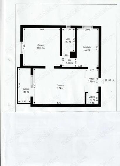 Apartament cu 2 camere ultracentral-Podgoria - 1