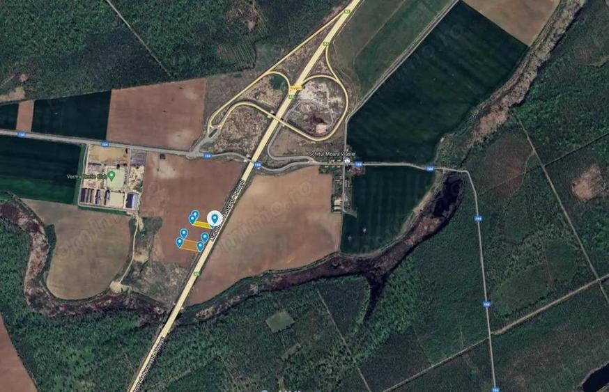 Teren intravilan 6700 mp (2200 mp si 4500 mp) cu deschidere la autostrada A3! - 2