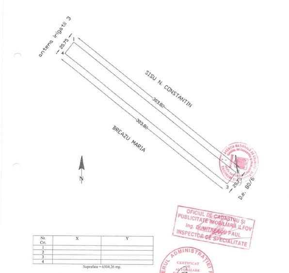 Teren Extravilan In Rate Primaverii Com. Berceni | 6304mp | #EG44 - 2
