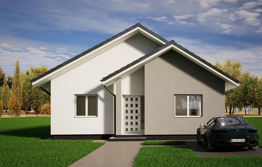 Casa plan Parter,90 mp,HLINCEA,teren 334 mp. - 4