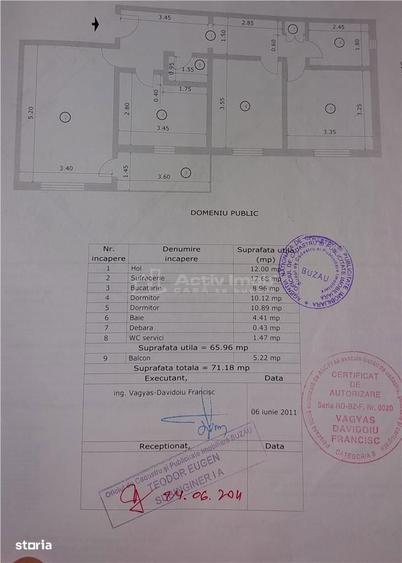 3 camere, decomandat,71 mp utili, etaj 4, Pompieri - 12
